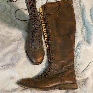 Free People Distressed Leather Boots